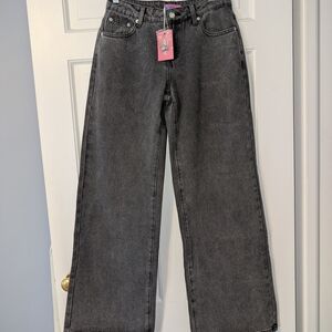 Edikted Dark Gray Flare Jeans